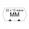 Etykieta cenowa MM na roli 22x12mm wave.jednorzędowa. biała