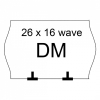 Etykieta cenowa DM na roli 26x16mm,wave,dwurzędowa, czerwona